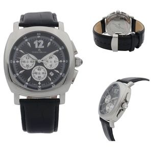 GIORGIO MILANO STAINLESS STEEL BLACK DIAL QUARTZ WATCH 864ST032